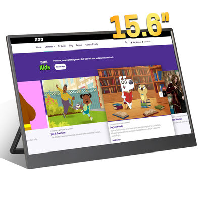 قیمت خوب 15.6 اینچ مانیتور LCD 1920 X 1080 مانیتور بازی 300 Cd / M2 رابط USB / HDMI آنلاین
