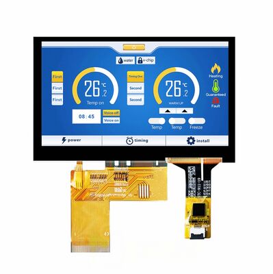 قیمت خوب 4.3 اینچ Ultra Wide Temperature IPS TFT LCD ماژول 1000 Nits 800x480 پیکسل آنلاین